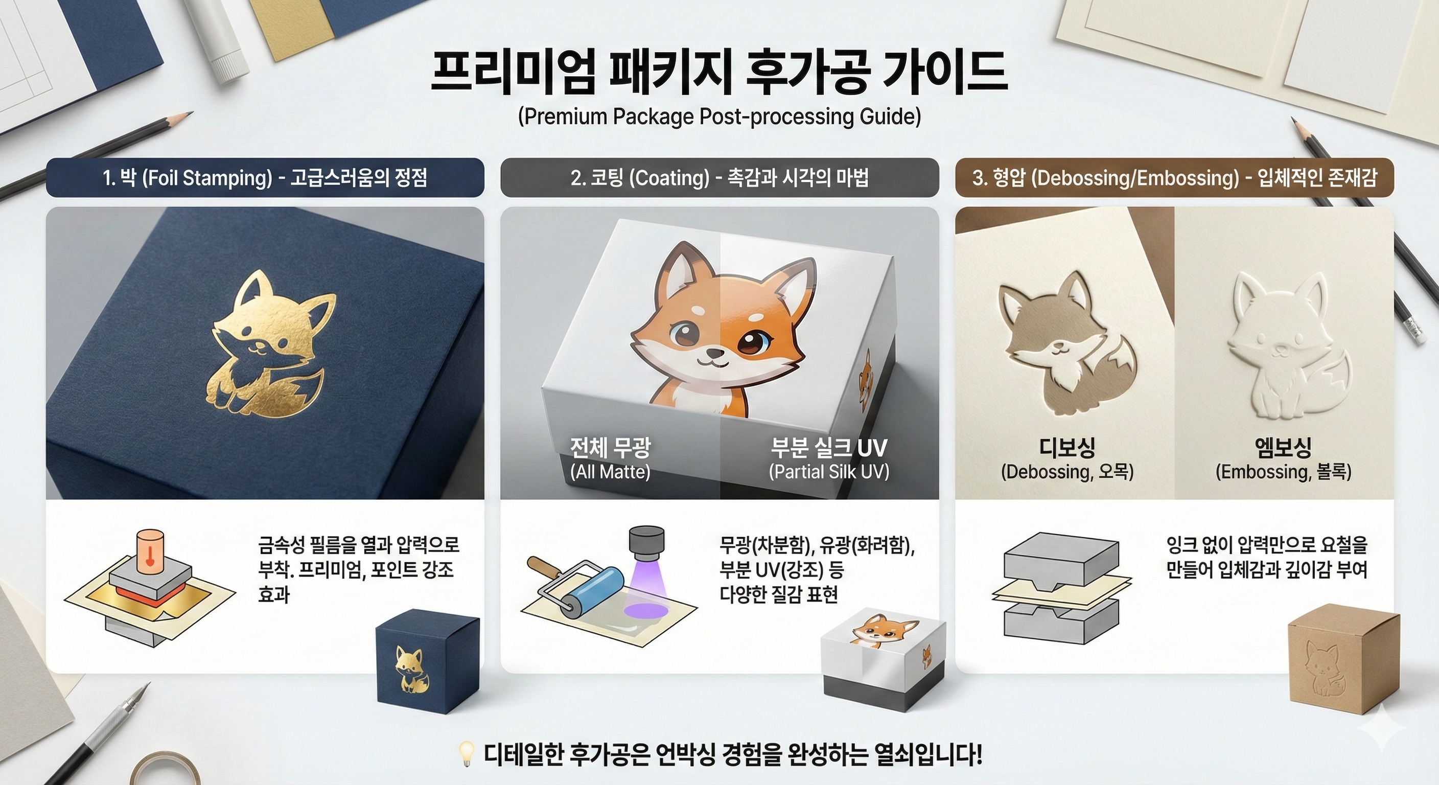 프리미엄 패키지 후가공 가이드