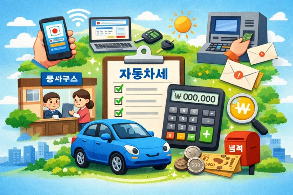 자동차세 납부 아이콘 구성