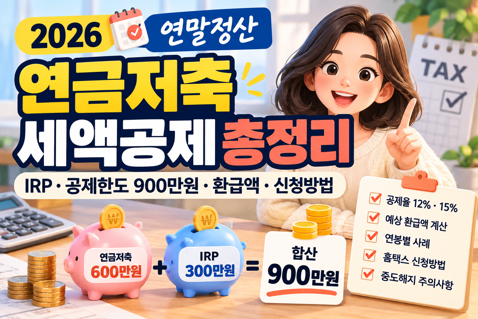 2026 연말정산 연금저축 세액공제 총정리