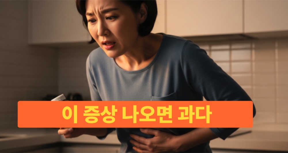 복용 후 복통 순간
