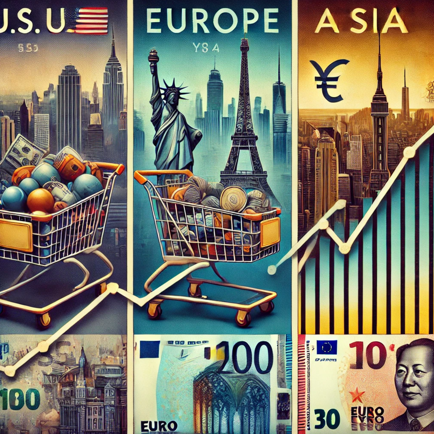 미국 유럽 아시아 물가 사진