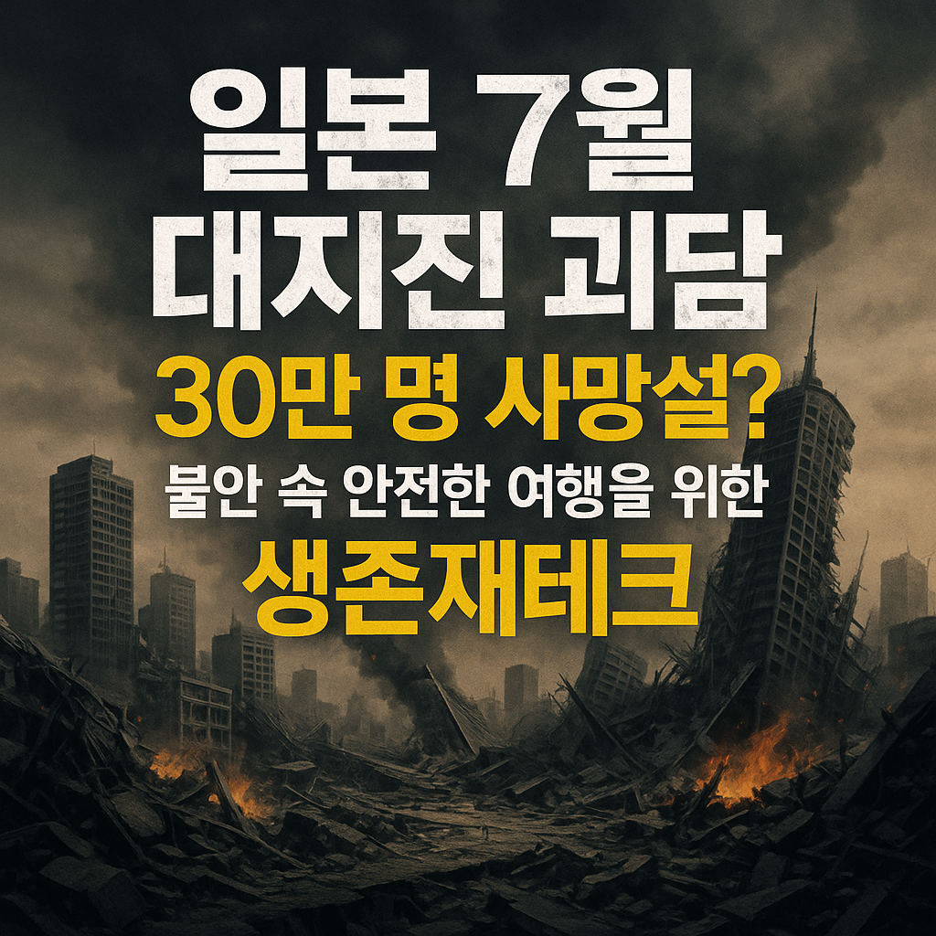 일본 7월 대지진 괴담, 30만 명 사망설? ️불안 속 안전한 여행을 위한 생존재테크!