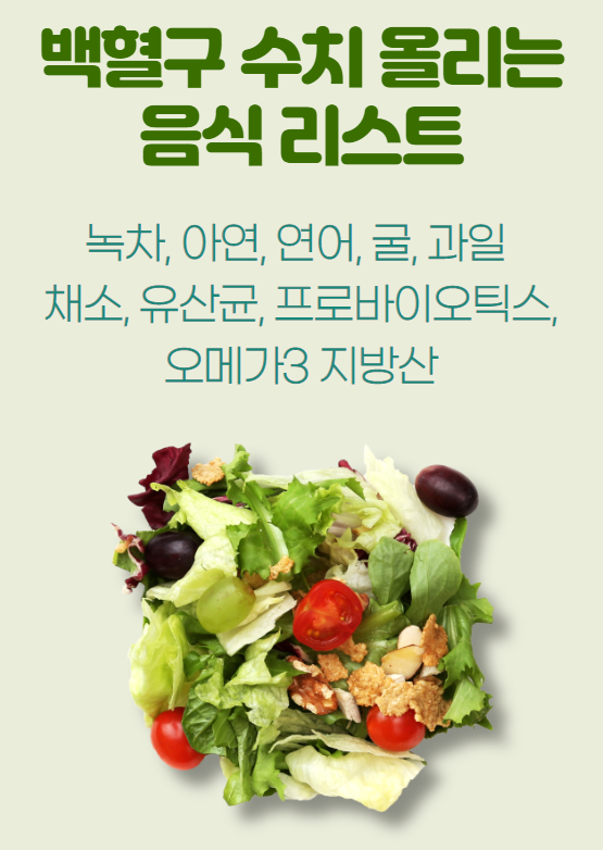 백혈구 수치 낮으면 일어나는 증상, 원인, 백혈구 수치에 좋은음식