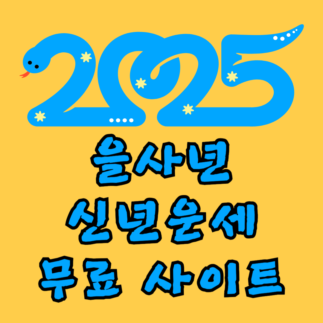 2025 을사년 신년운세 무료 사이트
