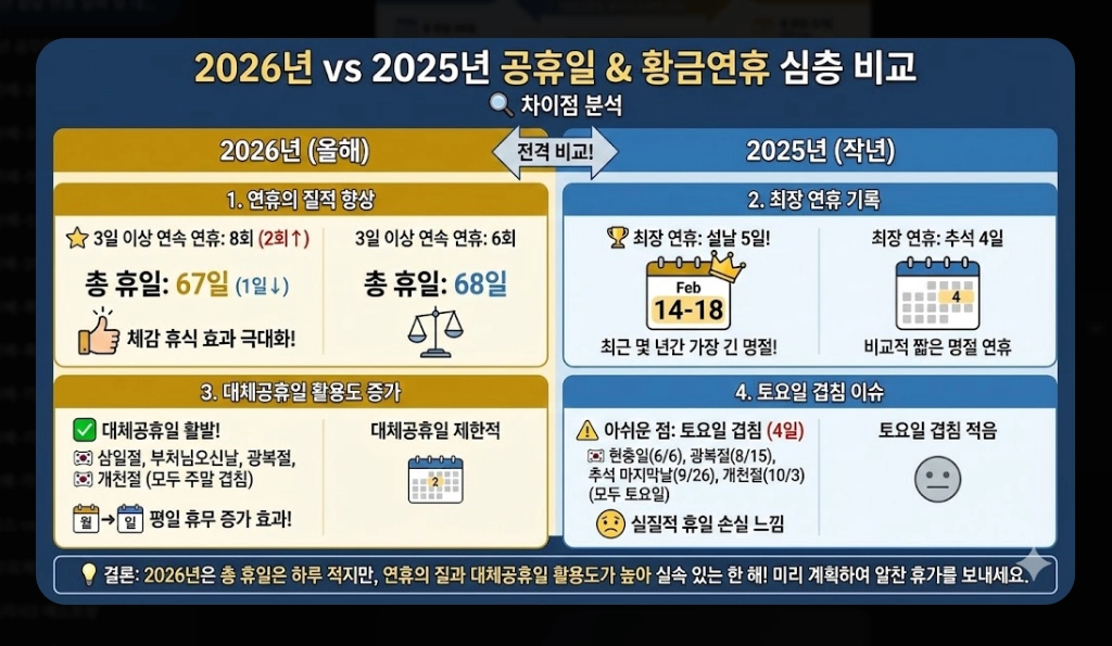 2026년 설날 연휴 날짜 및 대체공휴일