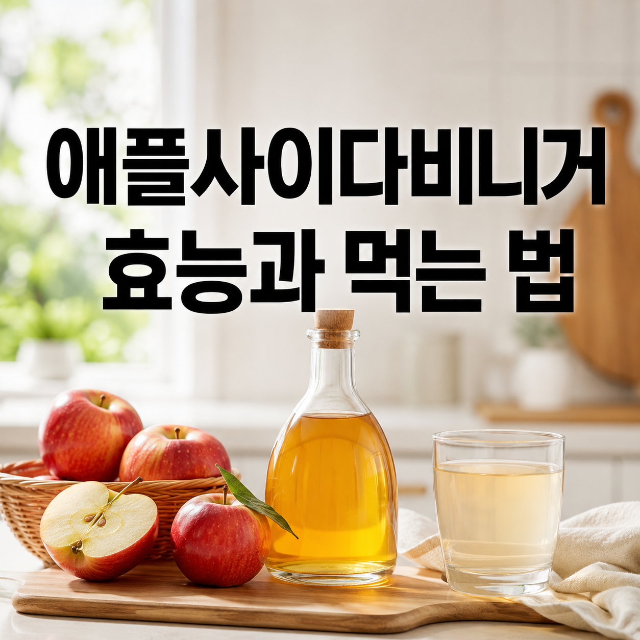 애플사이다비니거 효능과 먹는 법|하루 섭취량·부작용 총정리