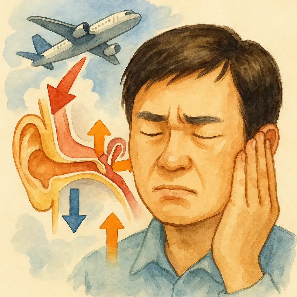 귀 먹먹함의 핵심 원인: 기압 변화