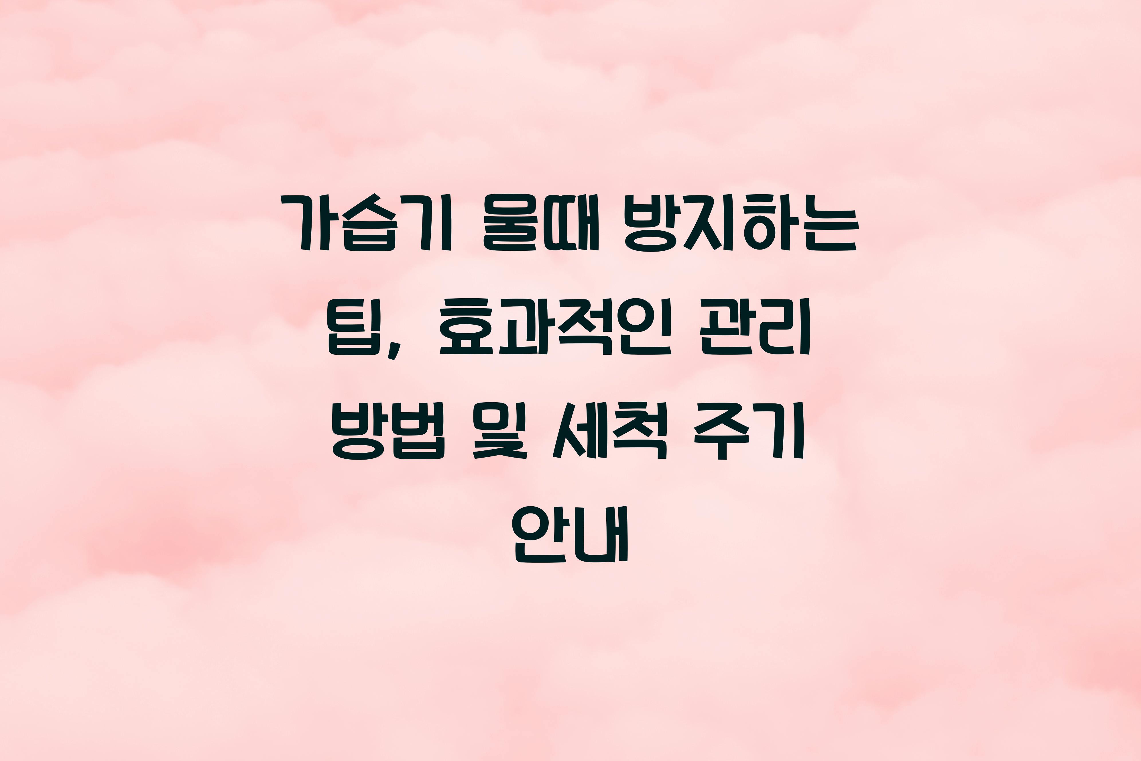 가습기 물때 방지하는 팁