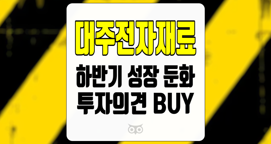 대주전자재료, 하반기 성장 둔화는 일시적이며, 중장기 성장 가능성이 있음을 강조