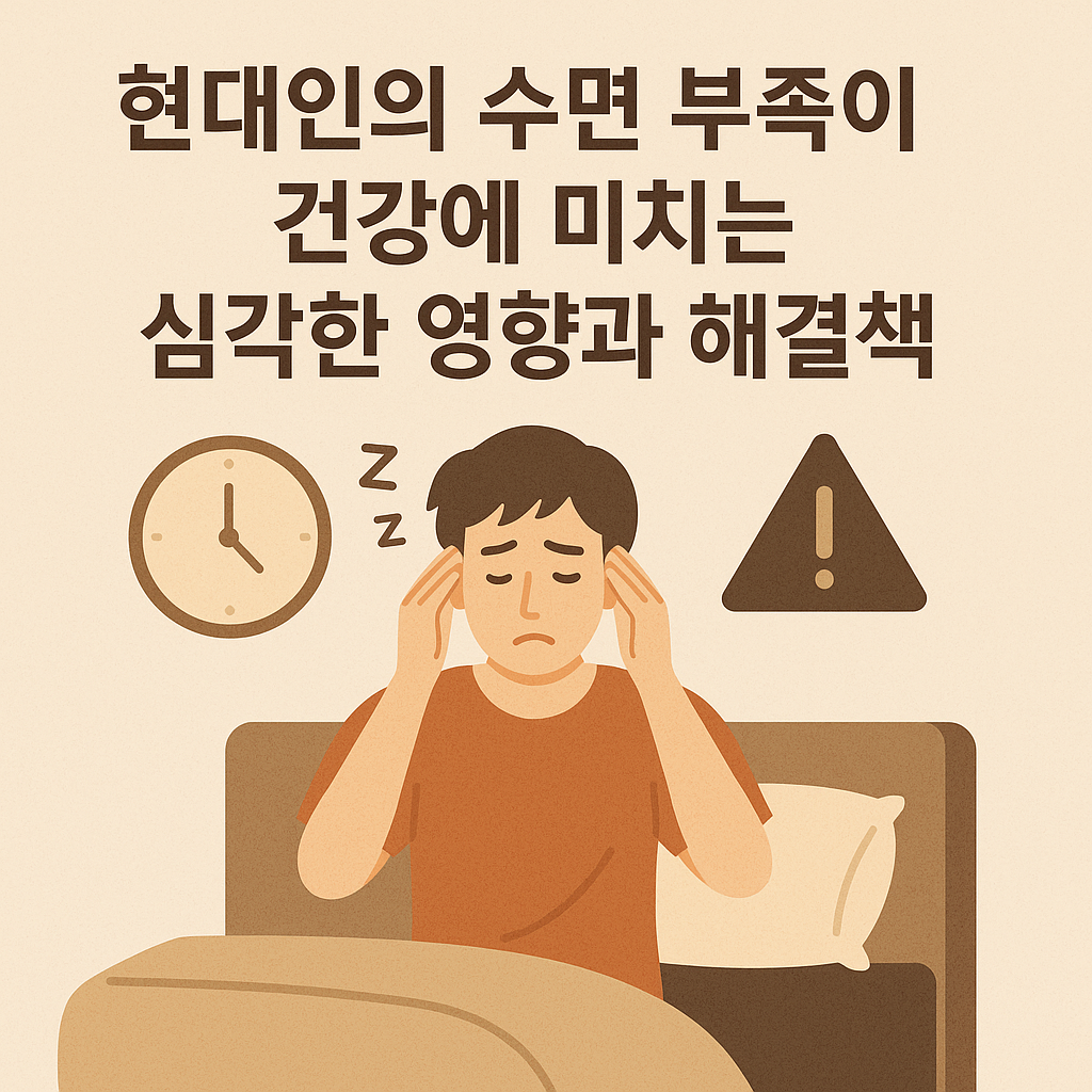 현대인의 수면 부족과 관련한 이미지