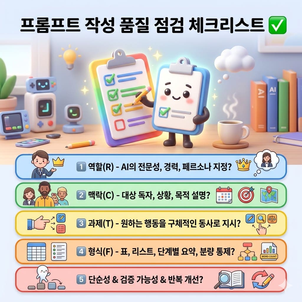 프롬프트 작성 품질 점검 체크리스트 (RCTF)