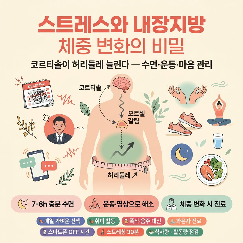 스트레스와 내장지방, 체중 변화의 비밀