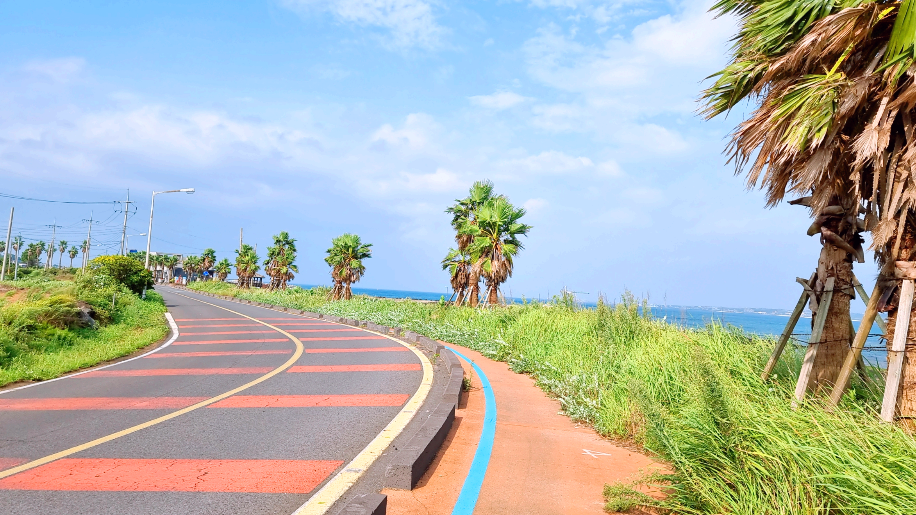 제주올레21코스 종달리 바다의 아름다운 도로