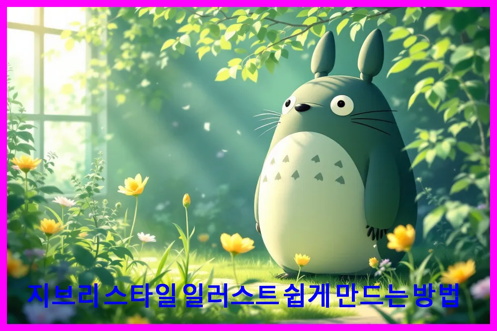 지브리 스타일 일러스트 쉽게 만드는 방법