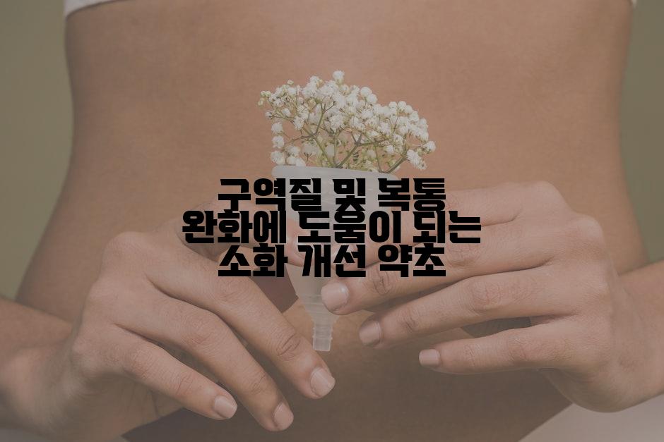 구역질 및 복통 완화에 도움이 되는 소화 개선 약초