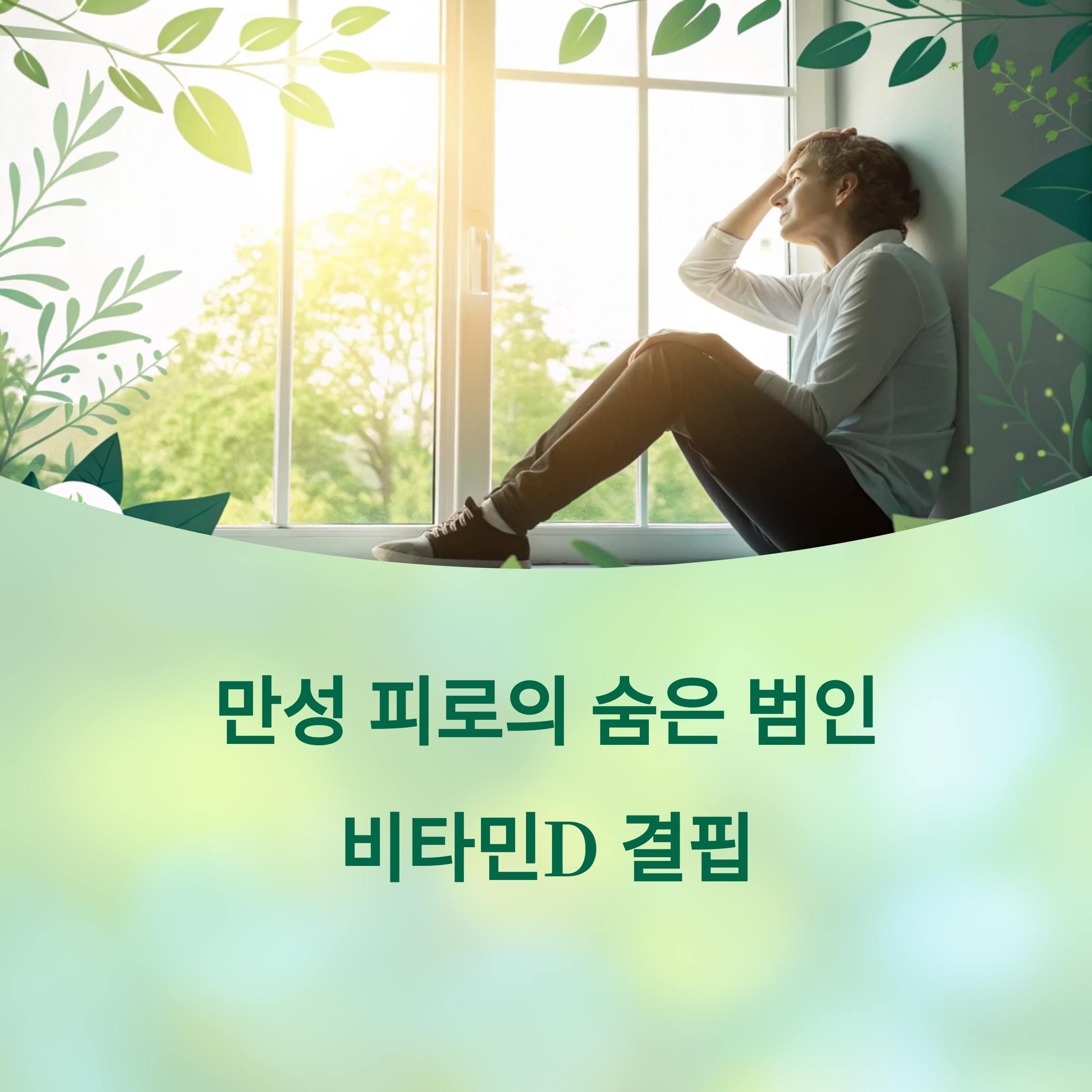 만성 피로의 숨은 범인, 비타민D 결핍을 의심하라. 에 대한 이미지