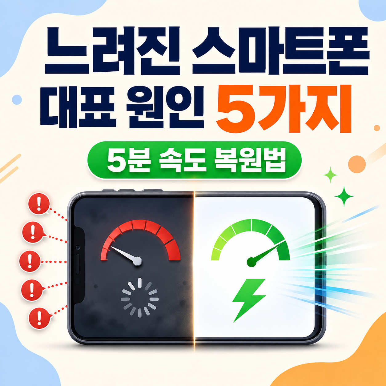 오래된 스마트폰을 느리게 만드는 대표적인 원인 5가지와 5분 속도 복원법
