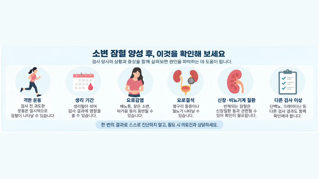 소변검사 전 체크사항 인포그래픽형 이미지