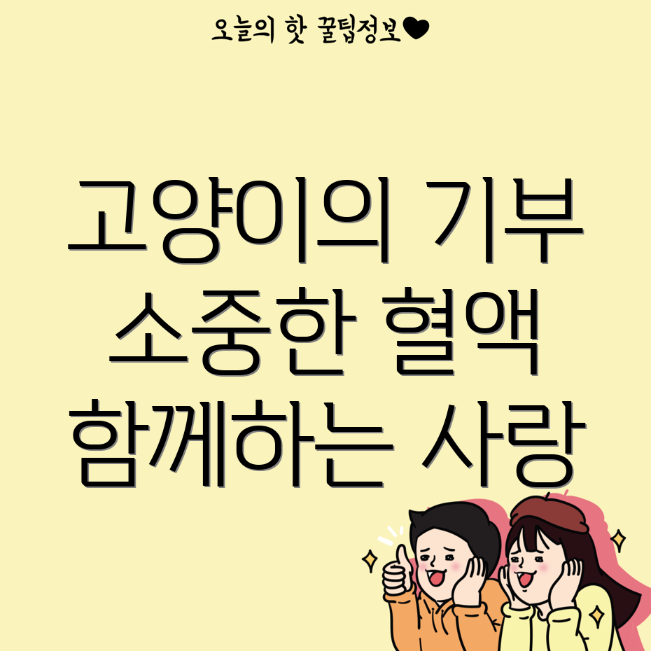 고양이 헌혈 프로그램