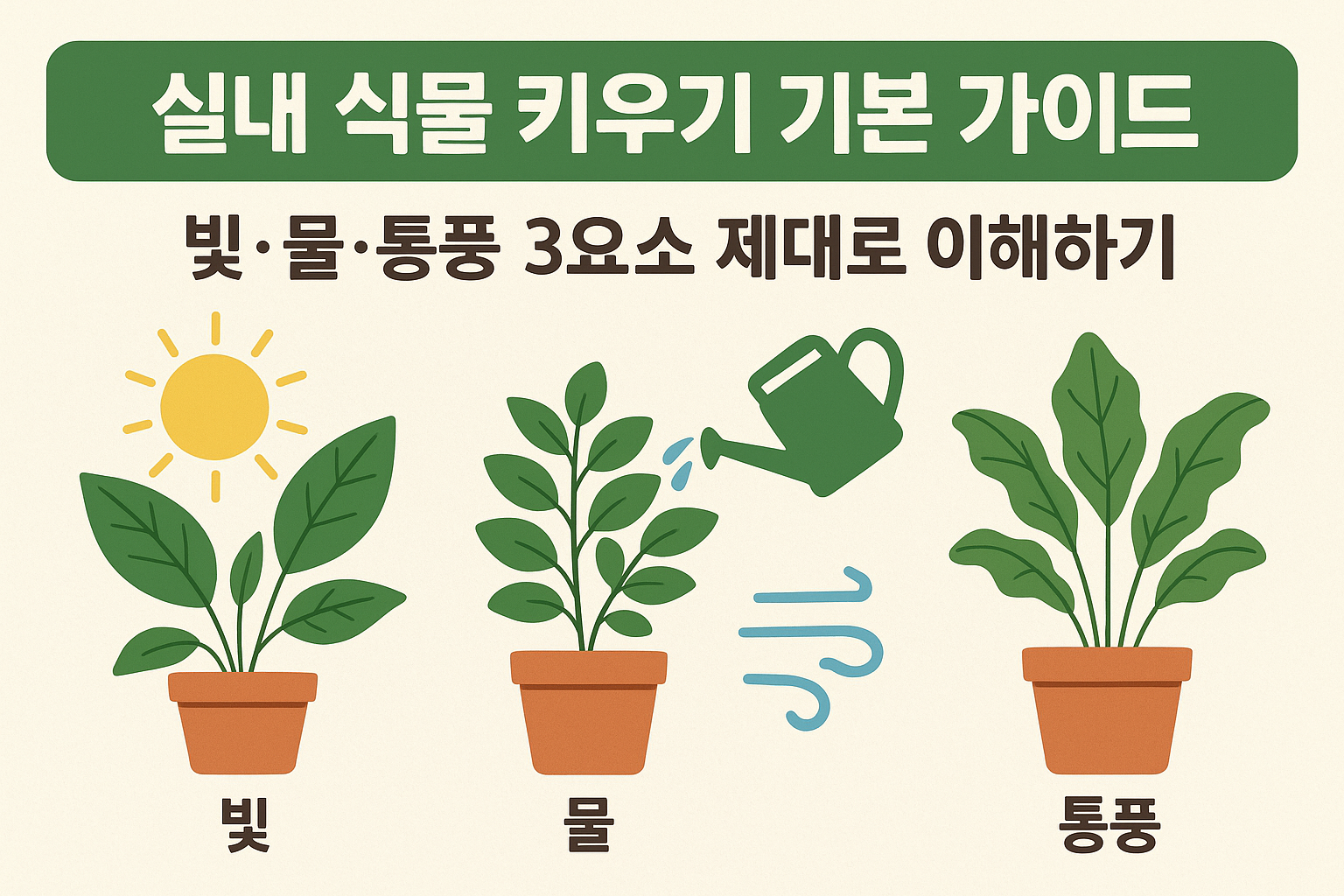 실내 식물 키우기 기본 가이드