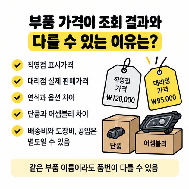 직영점 가격과 대리점 가격이 달라질 수 있는 이유를 비교한 카드