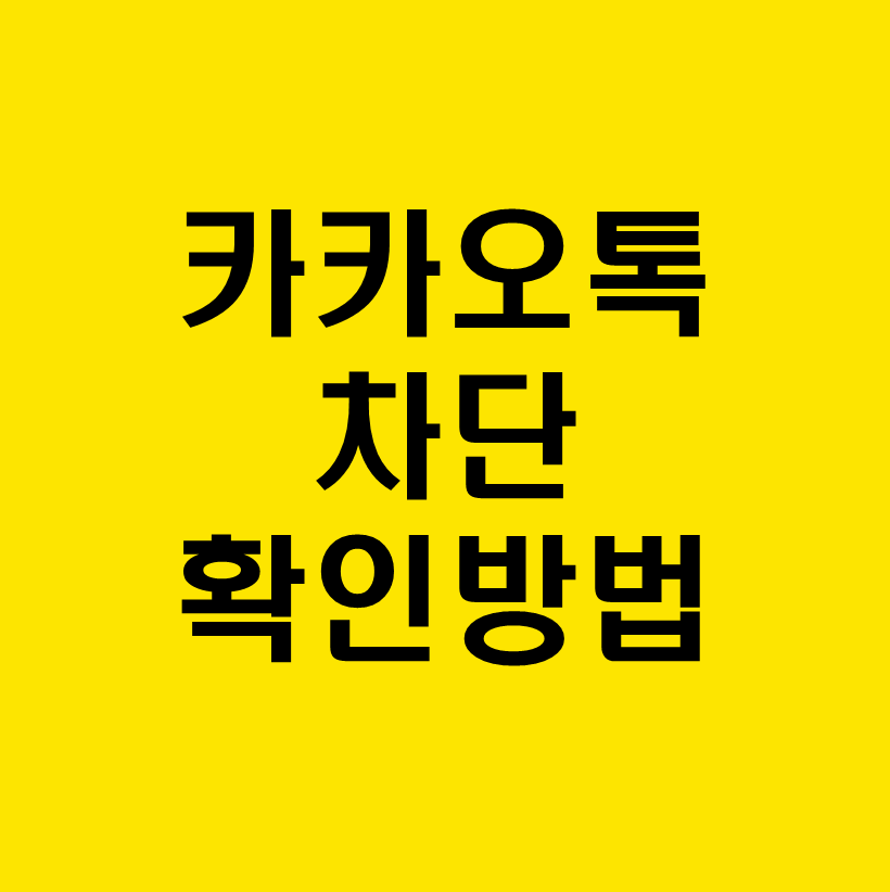 카카오톡차단송금표시