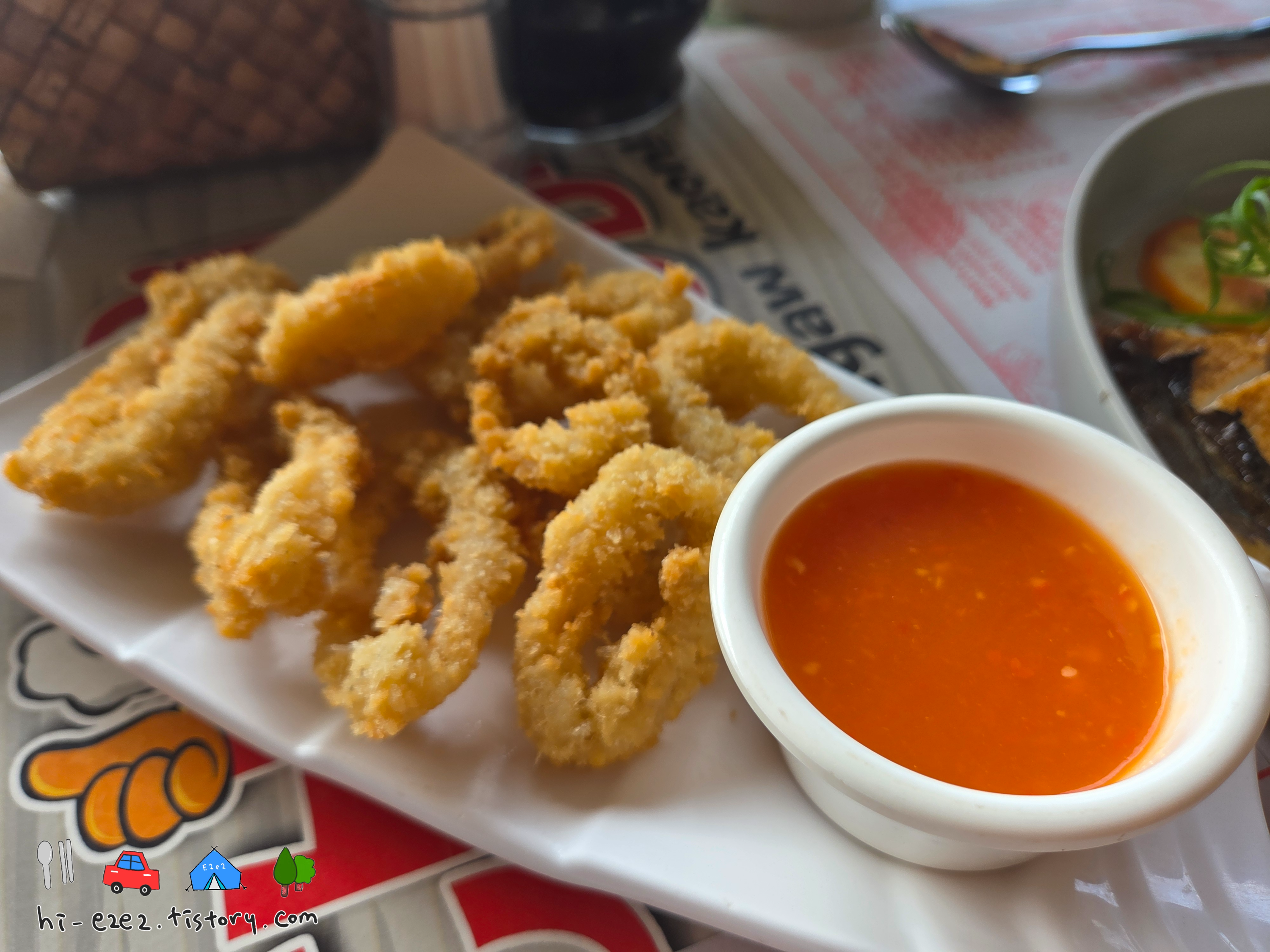 츄비츄비 크리스피 칼라마리 오징어튀김 칠리소스