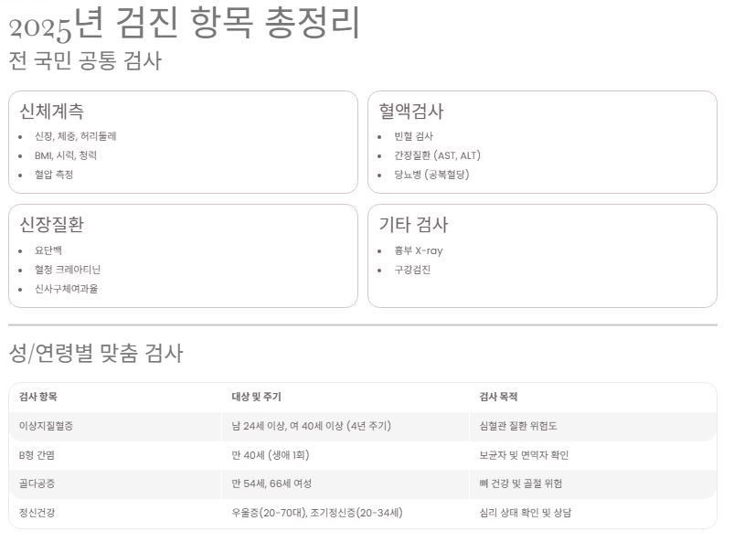 검진 항목