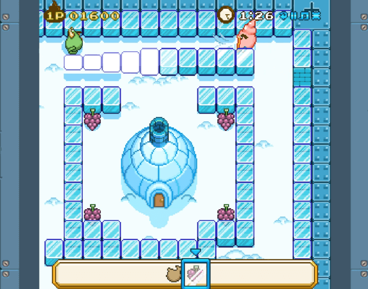 얼음-블록을-생성해서-몬스터의-움직임을-방해하는-화면