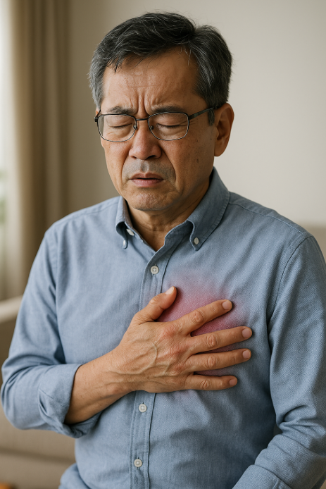 심혈관 질환 신호온 중년 남성 사진