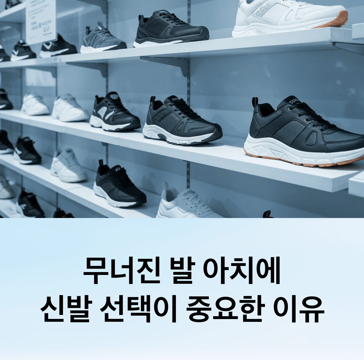 발 아치 무너지면 신발 선택이 중요해지는 이유