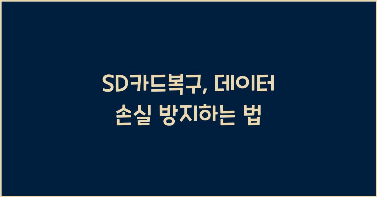 SD카드복구