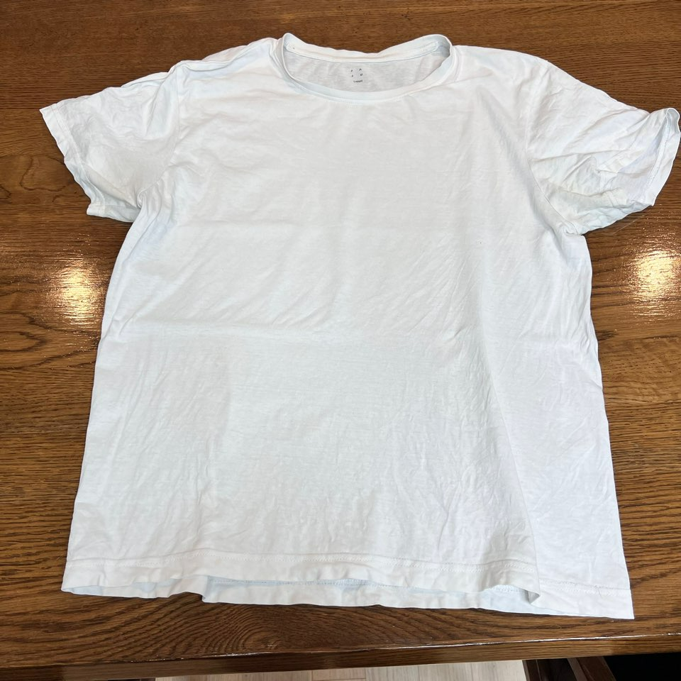 코튼 100% 라운드넥 티셔츠 내돈내산 사진