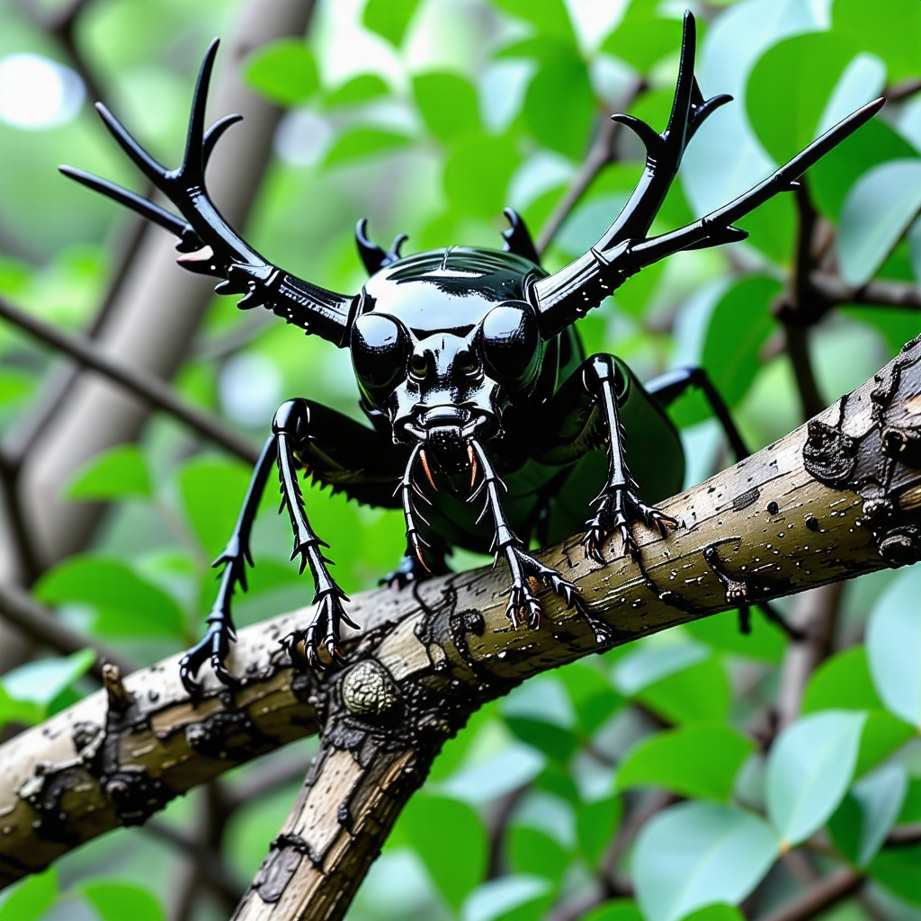 나무위 사슴벌레