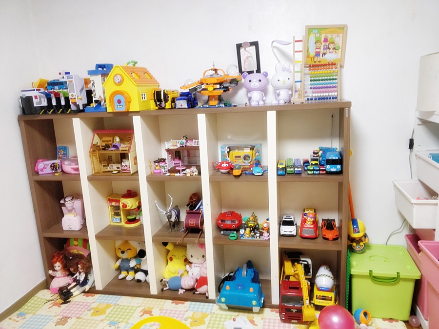 주워온 책장 활용법 가로로 눕혀 활용