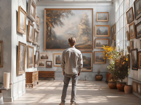 은퇴후 시니어들의 미술관 투어에 대한 그림,글