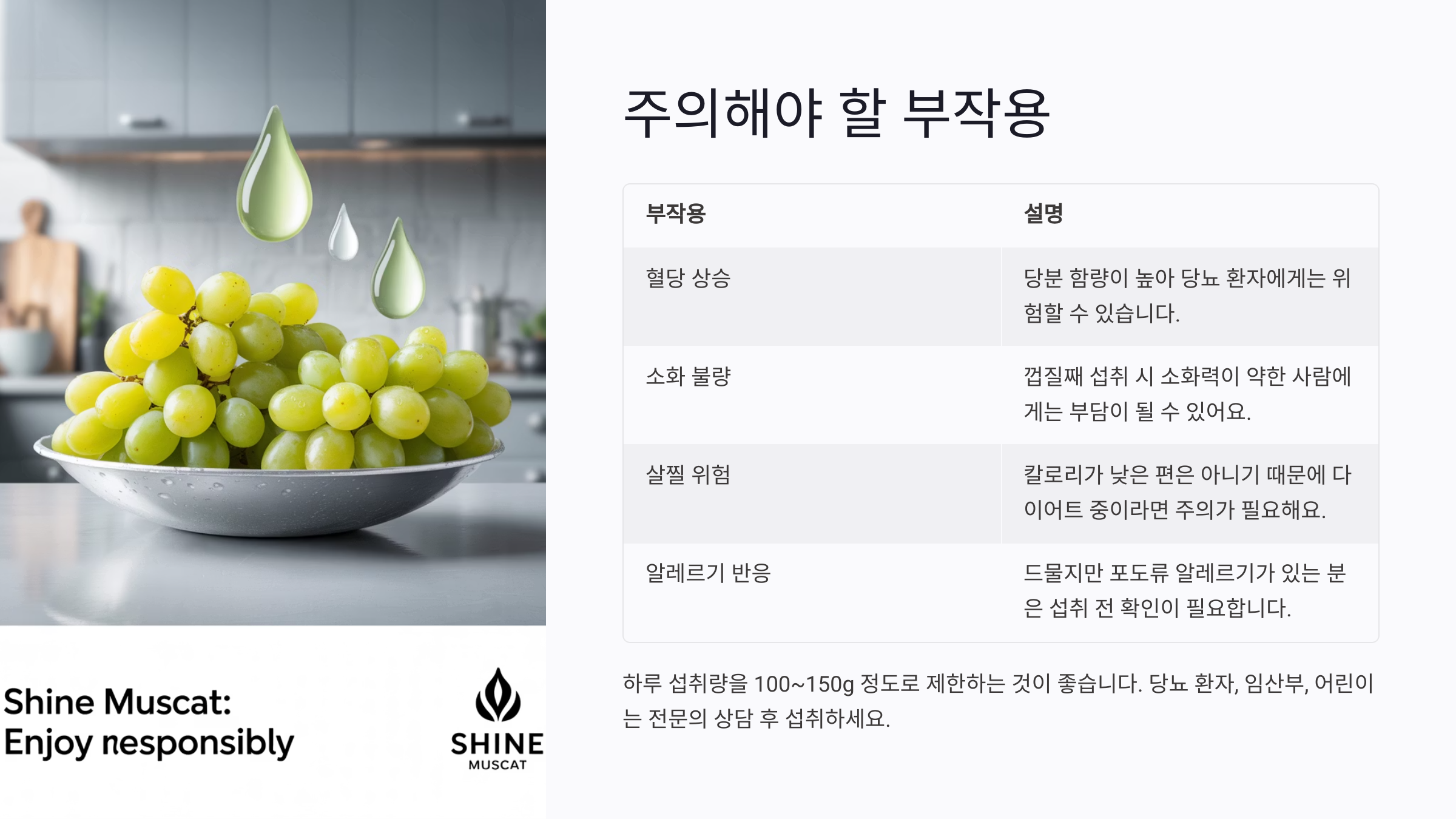 샤인머스켓-부작용