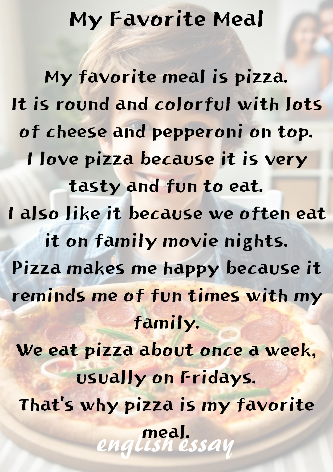 How to Write an Essay on "My Favorite Meal" (내가 가장 좋아하는 음식)에 대해 영어 에세이를 쓰는 방법