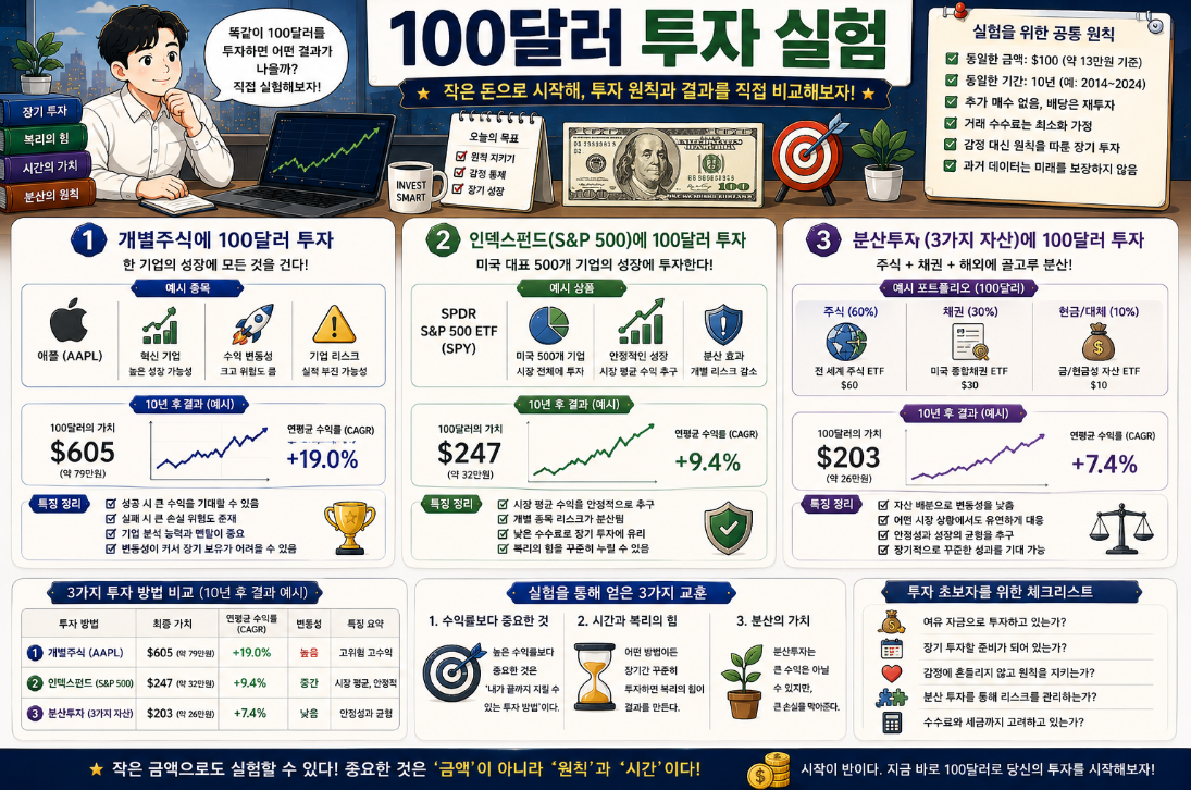 100달러 투자 실험