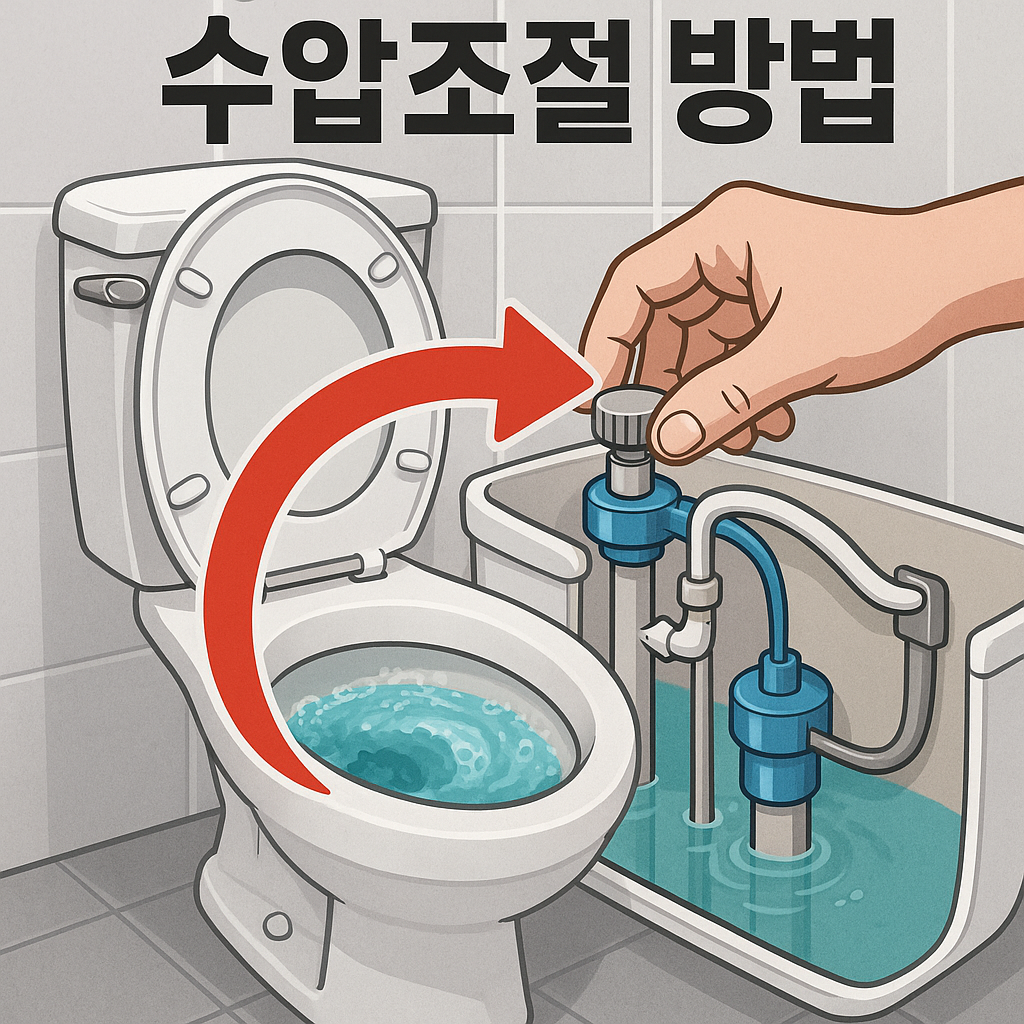화장실 변기 수압조절 방법