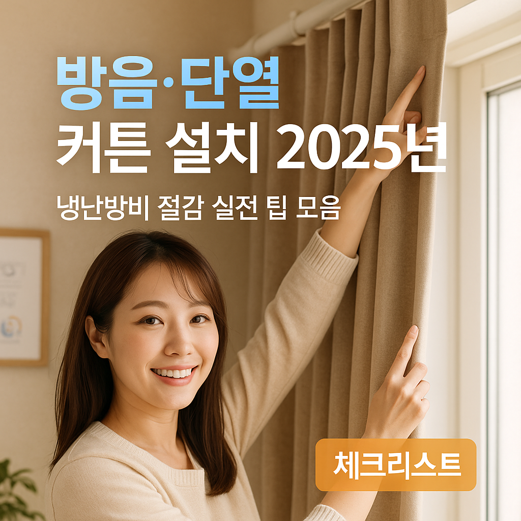 방음·단열 커튼 설치 2025년 | 냉난방비 줄이는 실전 팁 모음 완전정리 가이드