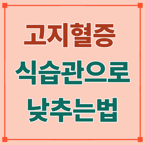 고지혈증, 식습관으로 낮추는 법｜좋은 지방,나쁜 지방