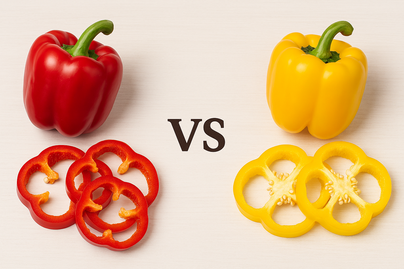 빨강·노랑 파프리카 이미지