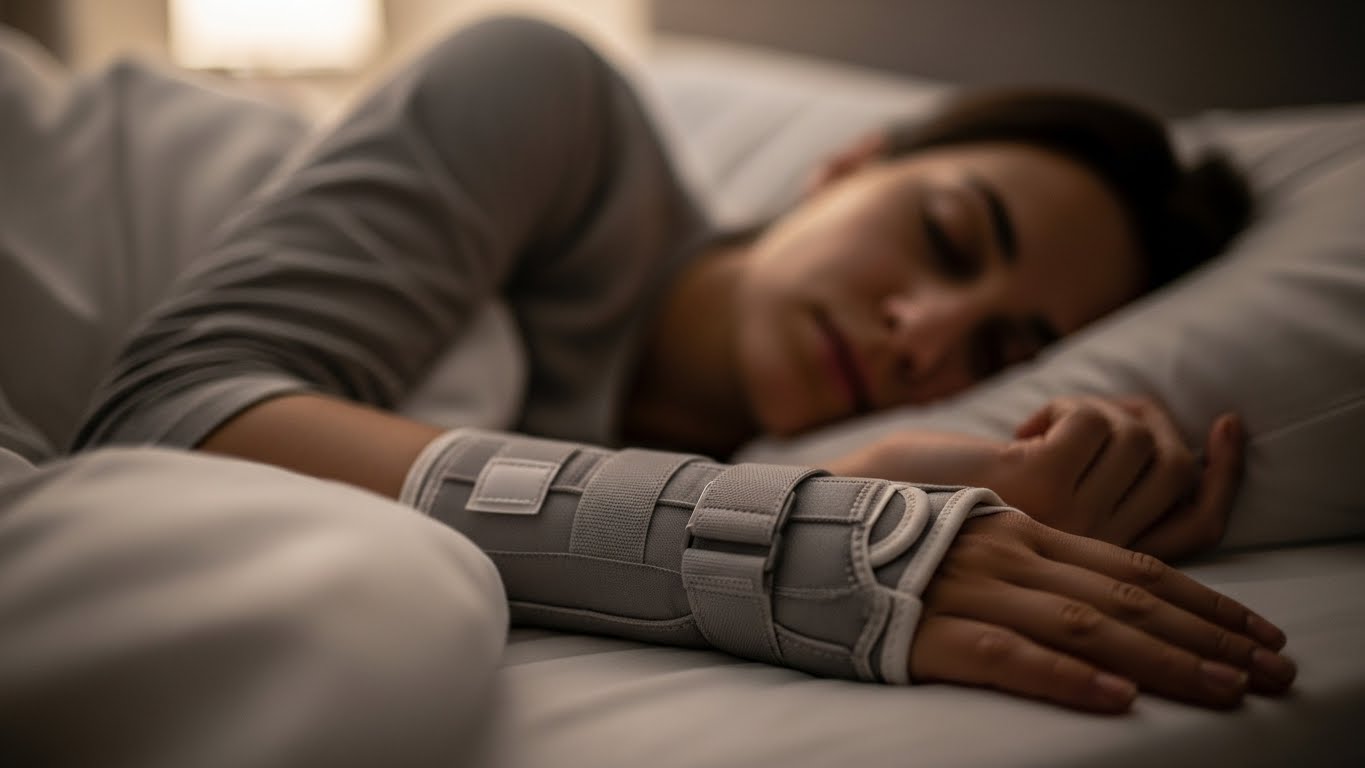 손목 보호대 착용 효과, 잘 때 손목 통증 관리