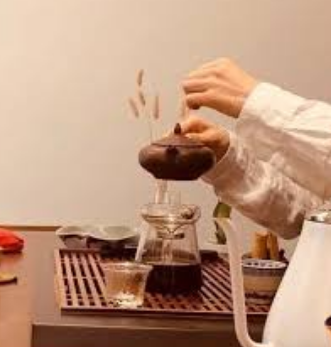 보이차 찻상 이미지