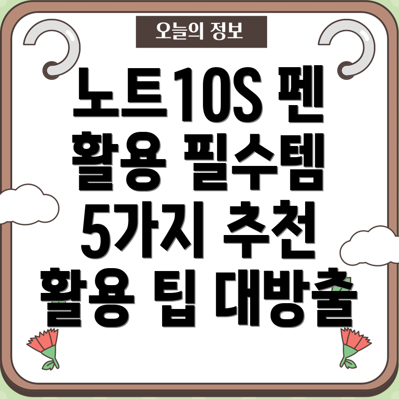 노트10S펜활용을극대화하는필수템5가지선택가이드및활용팁