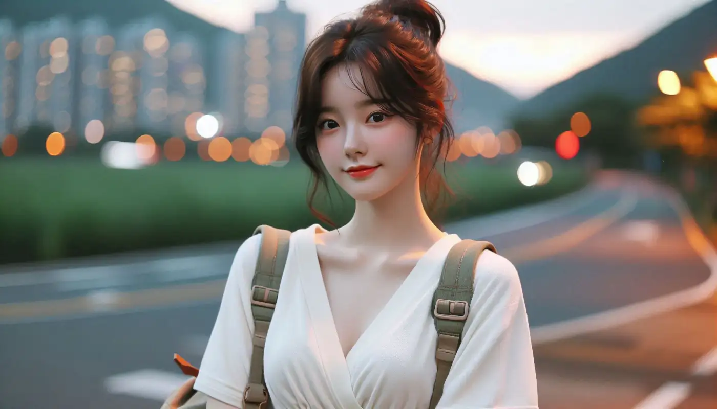 커플-궁합-테스트를-알아보는-여성의-모습