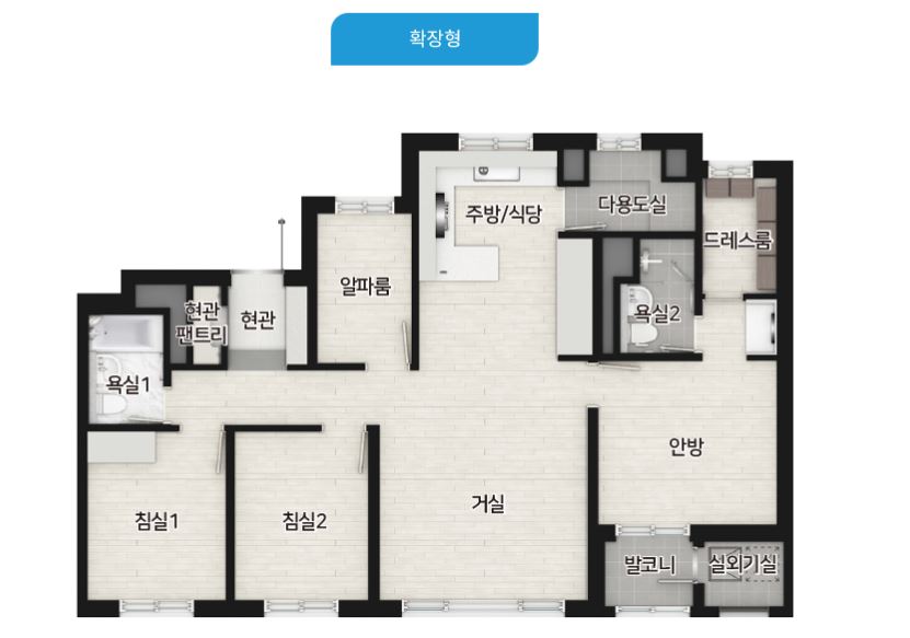 더샵 시에르네 74 타입 확장형