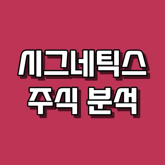 시그네틱스 주식 분석