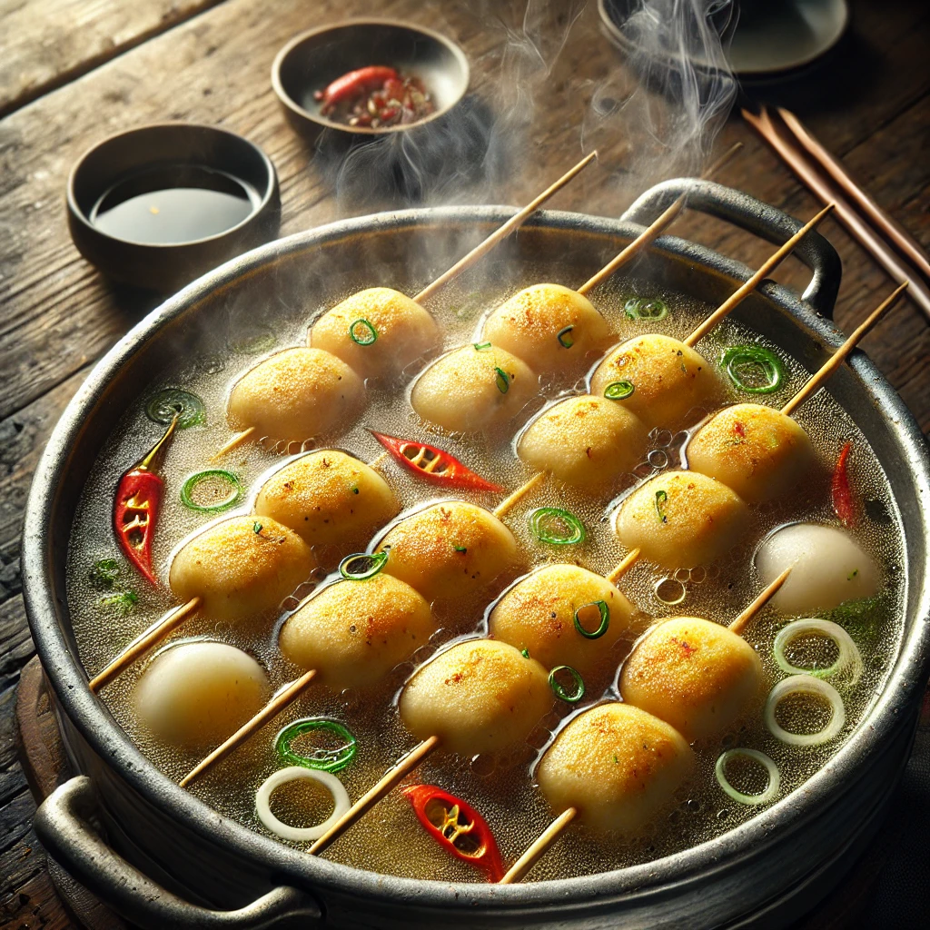 한국 길거리음식인 어묵